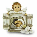 PR FA/027 BASETTA SACRA FAMIGLIA IN RESINA BIANCA cm 8 CIRCA