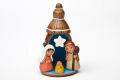 PRESEPE PERUVIANO CAMPANILE STELLA IN TERRACOTTA DIP. A MANO cm 5,5x4,5x8,2 h CIRCA