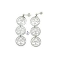 CF GN/027-AG ORECCHINI PENDENTI ARGENTO 3 ALBERI DELLA VITA