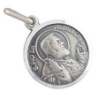 MD RF/021 MEDAGLIA IN ARGENTO TIT 925°/°° IMM. SAN PIO cm 1,5 CIRCA