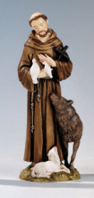 ST PS/033 S.FRANCESCO D'ASSISI CON LUPO RESINA cm 16 CIRCA